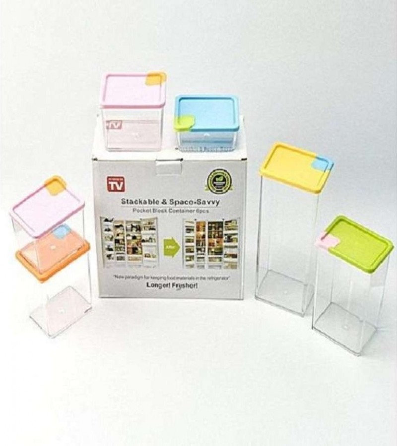 Stackable & Space Savvy Container (Set Of 6)