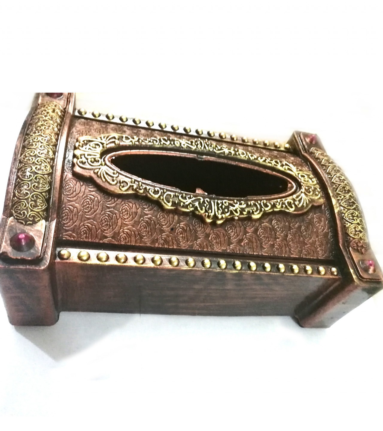 Tissue Paper Box Holder - Brownish Golden - Environmental Plastic