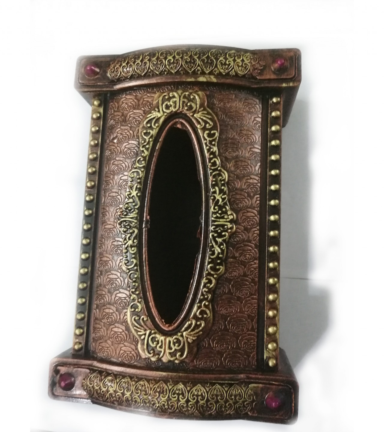 Tissue Paper Box Holder - Brownish Golden - Environmental Plastic