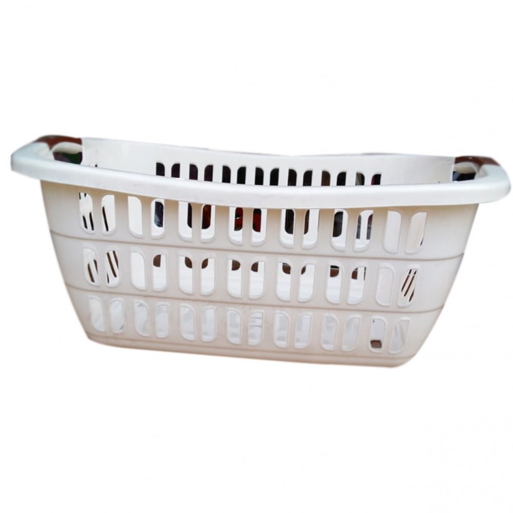 White Plastic Basket For Fruits & Vegetables
