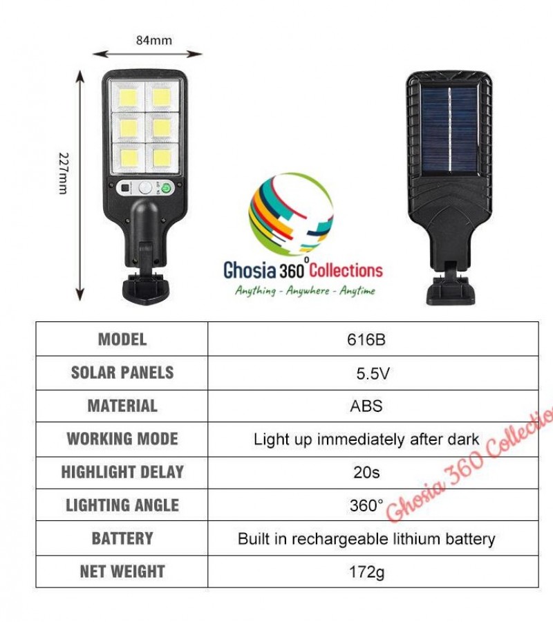 72 COB Lamp Beads IP65 Waterproof Separable Light with Motion Senor Solar Security Light