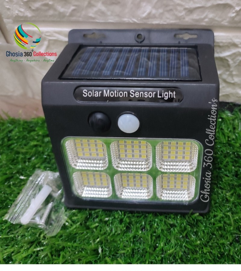96-LED/6 COB Solar Light Outdoor Solar Rechargeable Wall Lamp PIR Motion Sensor Wall Light Waterpro