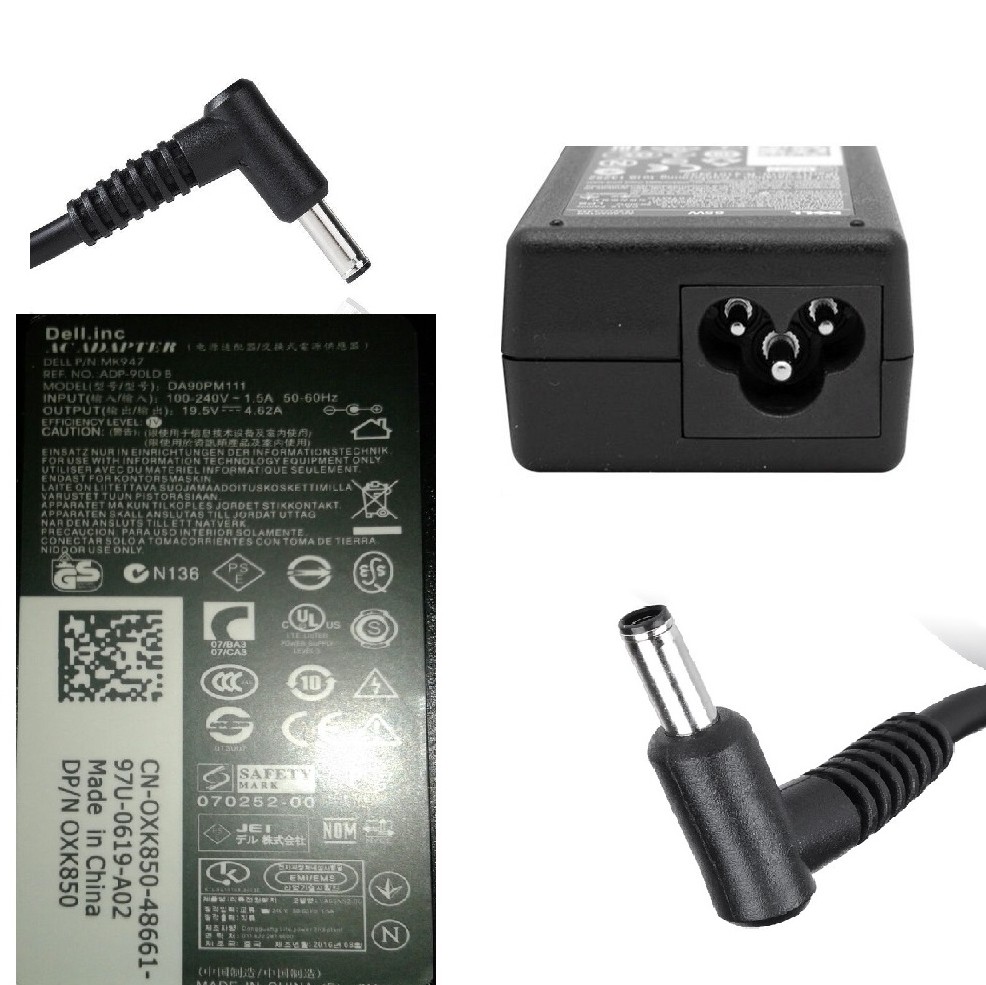 Dell Laptop Charger 19V - 4.62A - 90W (New Pin)