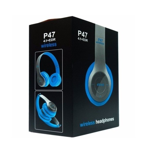 P47 Wireless Bluetooth Headphone - Blue