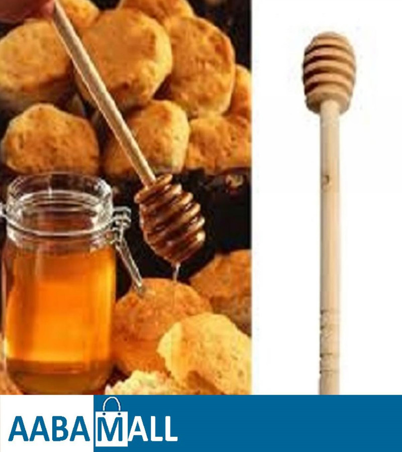 12 cm Wood Honey Spoon Dipper Wooden Mixing Stick Spoon Dip Drizzler Server Spoons Handle - Sale Price