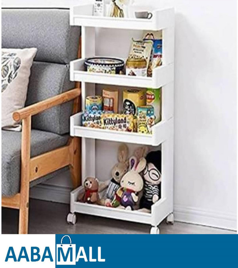 Buy Now - Multi-Purpose Utility Rolling Cart Trolley Organizer 4 Tier with Wheels