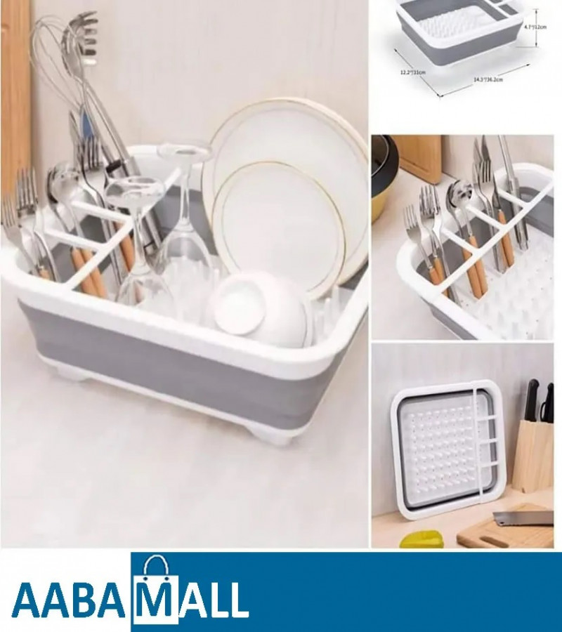 Collapsible Silicone Dish Rack Camping Dish Tub by AABA MALL