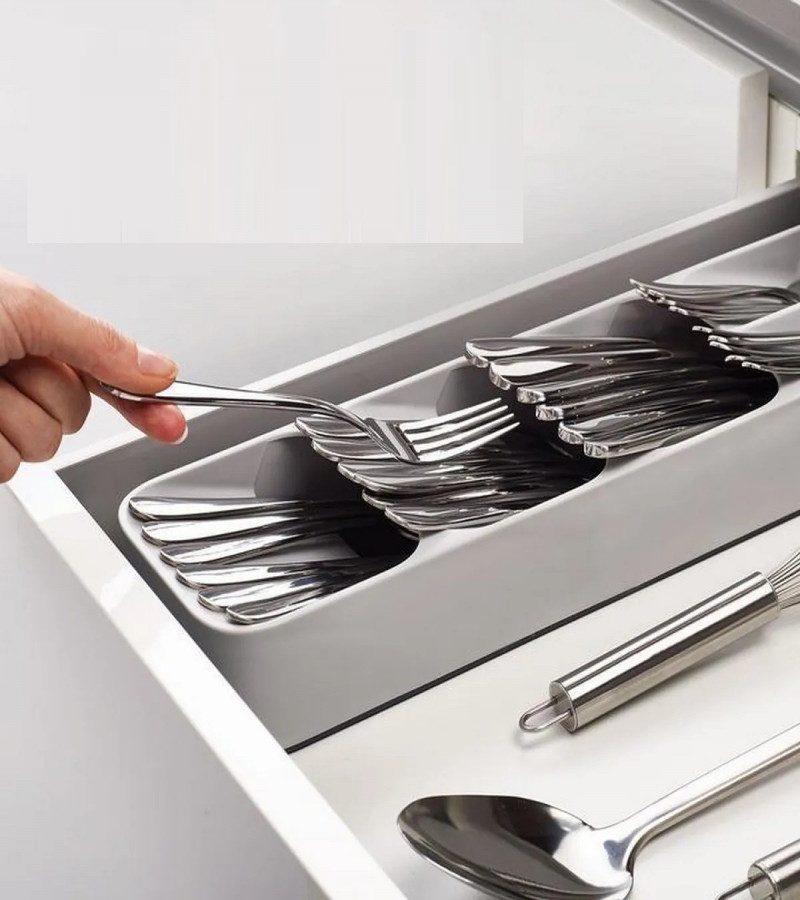 Compact Drawer Cutlery Organizer Tray