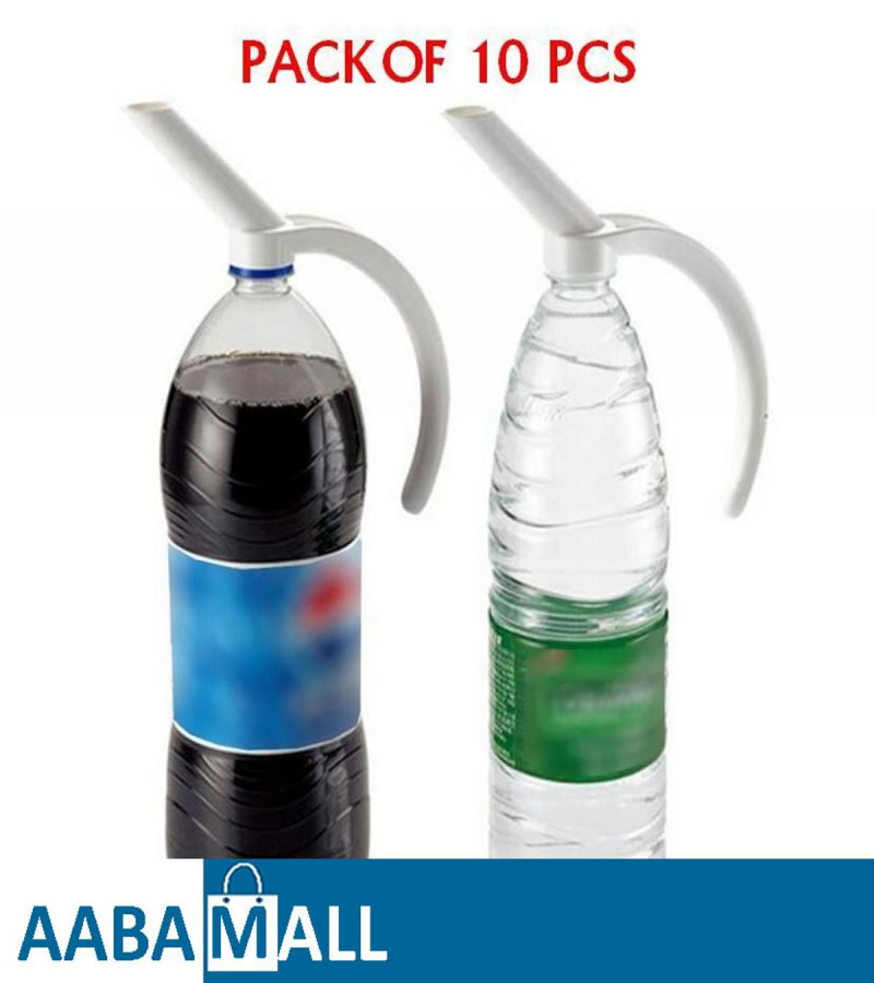 PACK OF 10 PCS Unique style Easy Pore Handle For Bottle- Funnel Type - White