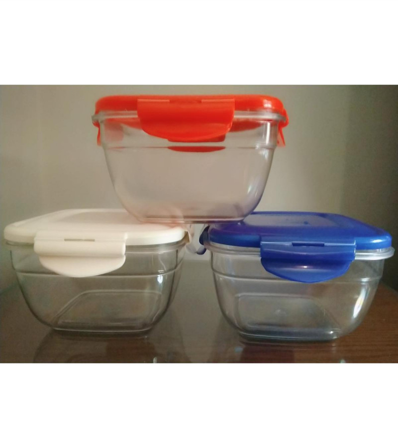 Pack of 3-Lock n Lock Airtight Food Fresh Plastic Food Storage Container for Kitchen