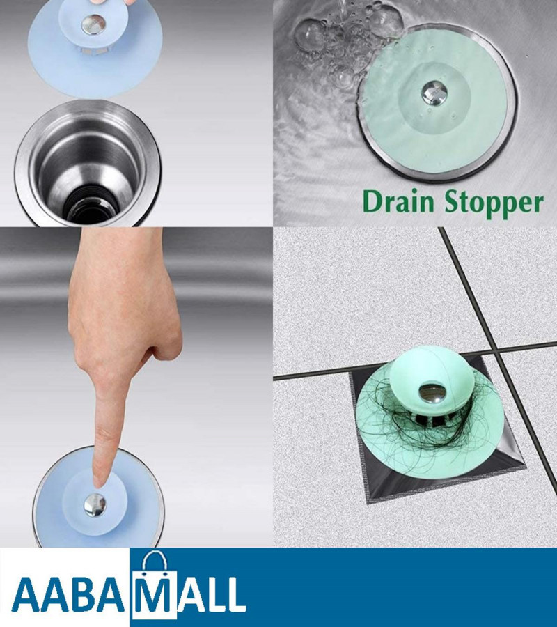 Sink Drain Strainer Hair Catchers Rubber Shower Bathtub Floor Filter Water Stopper Silicone Bathroom Kitchen Deodorant Plug - By AABA Mall
