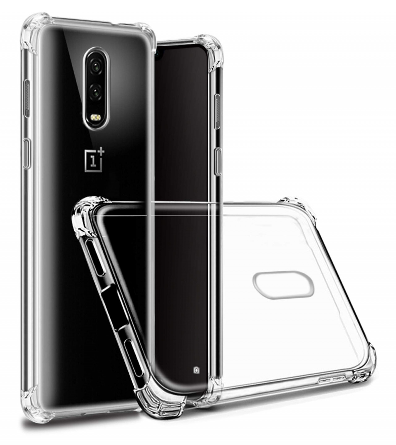 OnePlus 7 Back Cover Transparent Extra Bumper Anti Shock Soft Clear Case OnePlus 7