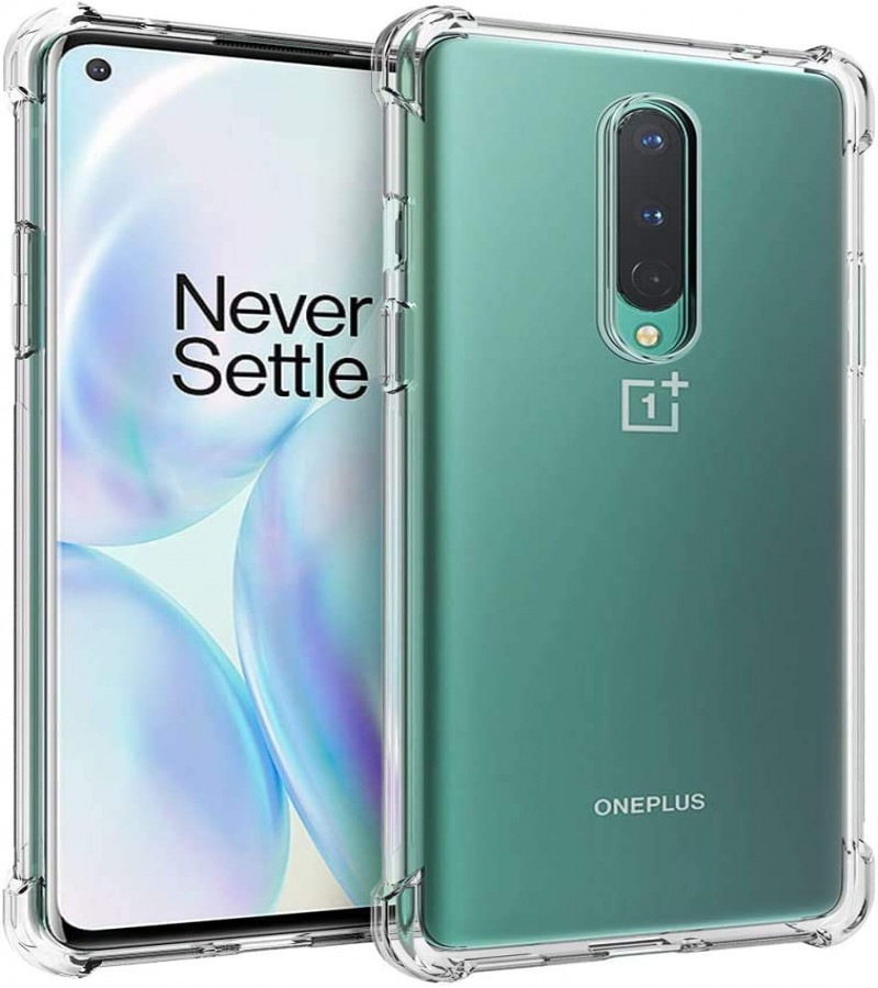 OnePlus 8 Back Cover Transparent Extra Bumper Anti Shock Soft Clear Case OnePlus 8