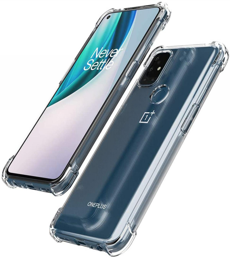 OnePlus Nord N10 Back Cover Transparent Extra Bumper Anti Shock Soft Clear Case OnePlus Nord N10
