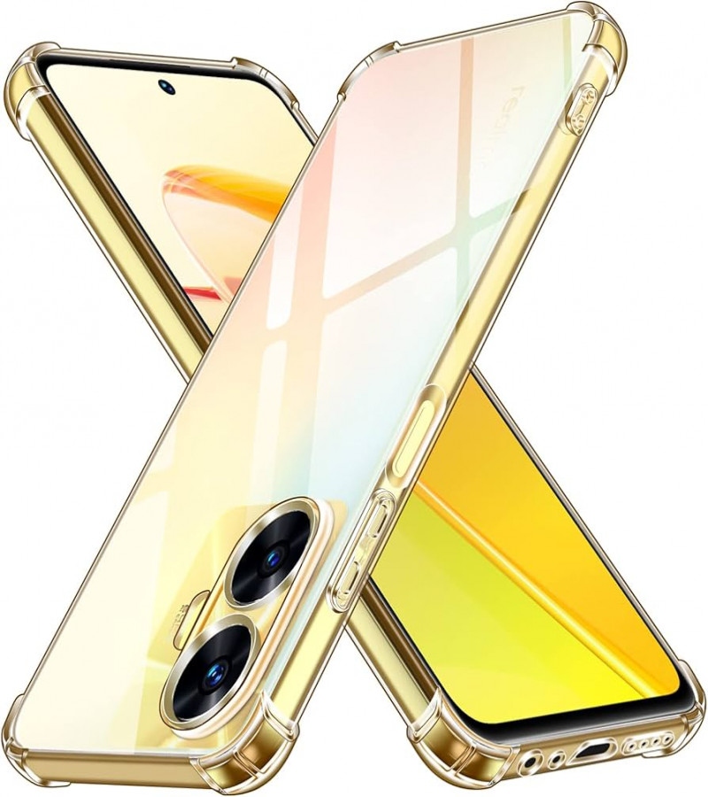 Realme C67 Back Cover Transparent Extra Bumper Anti Shock Soft Clear Case Realme C67