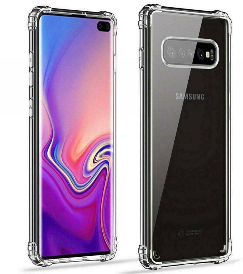 Samsung S10 Plus Back Cover Transparent Extra Bumper Anti Shock Soft Clear Case Samsung S10 Plus