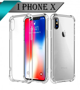 Apple iPhone X Back Cover Transparent Extra Bumper Anti Shock Soft