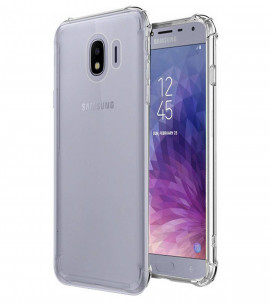 Samsung J4 Back Cover Transparent Extra Bumper Anti Shock Soft