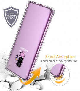 Samsung S9 Plus Back Cover Transparent Extra Bumper Anti Shock