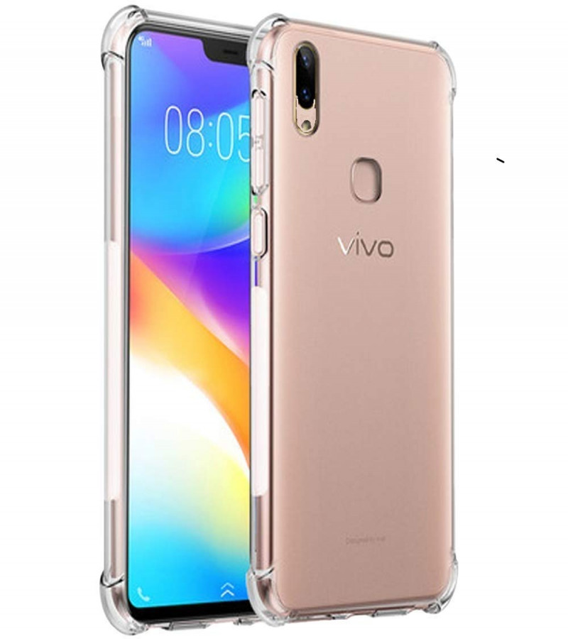 VIVO V9 Back Cover Transparent Extra Bumper Anti Shock Soft Crystal Clear Case VIVO V9 Sale price Buy online in Pakistan Farosh.pk
