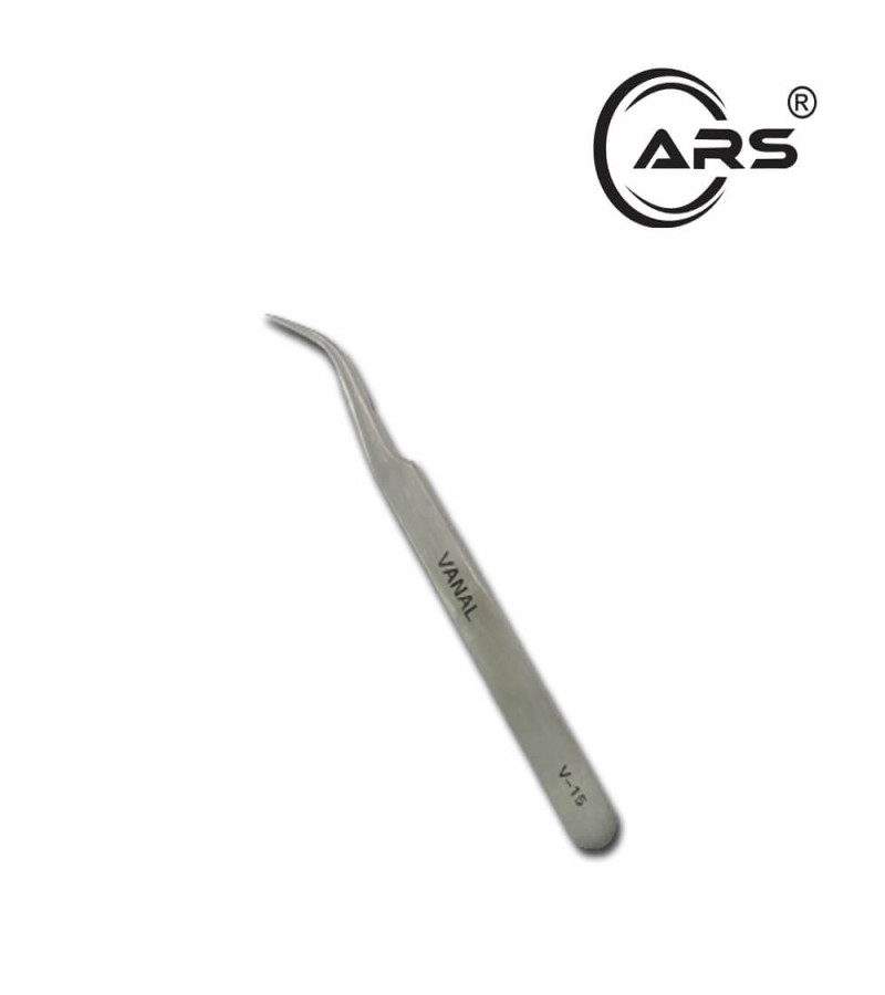 Bend Tweezers V-12 Stainless Steel Precision Curved Tip for Electronics, Watchmakers, Crafts, and Repair Tools