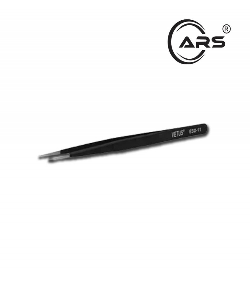 ESD-15 Vetus Anti-Static Precision Tweezer for Electronics, Jewelry, Repair, Craft & Lab Tools - Stainless Steel