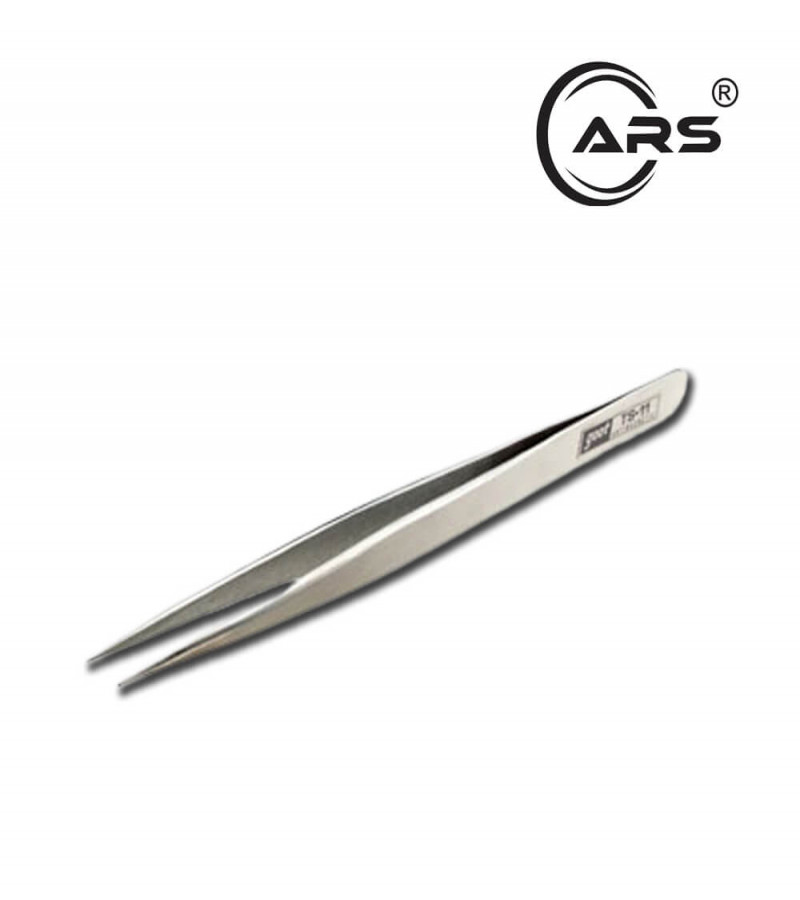 Goot Japan PRECISION TWEEZERS TS-11 [LONG, Anti-Static, Stainless Steel, Fine Tip] for SMD, Electronics & Repair Work