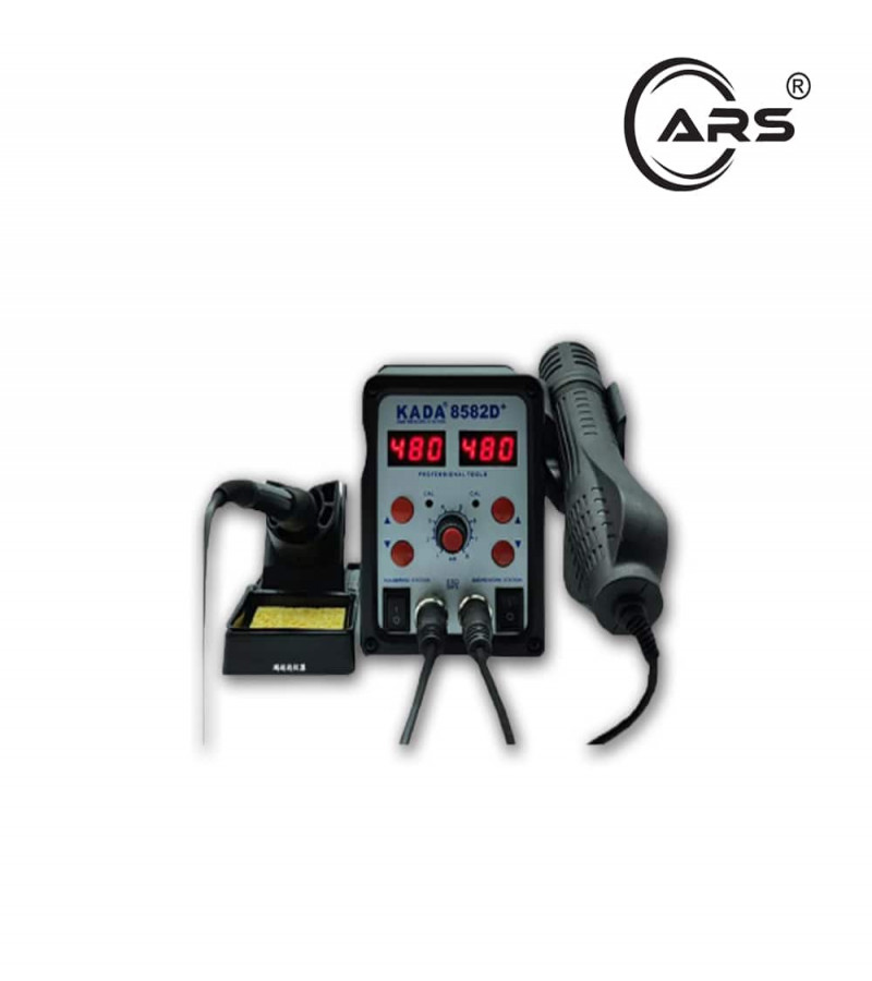 Kada 8582D+ Heat Gun SMD Rework Station – Hot Air & Soldering Iron Combo for PCB Repair, ESD Safe, Digital Display