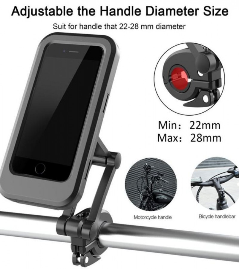 ABS PVC Nylon HL-69 Bicycle Motorcycle Phone Holder Magnetism Waterproof Bike Phone Stand