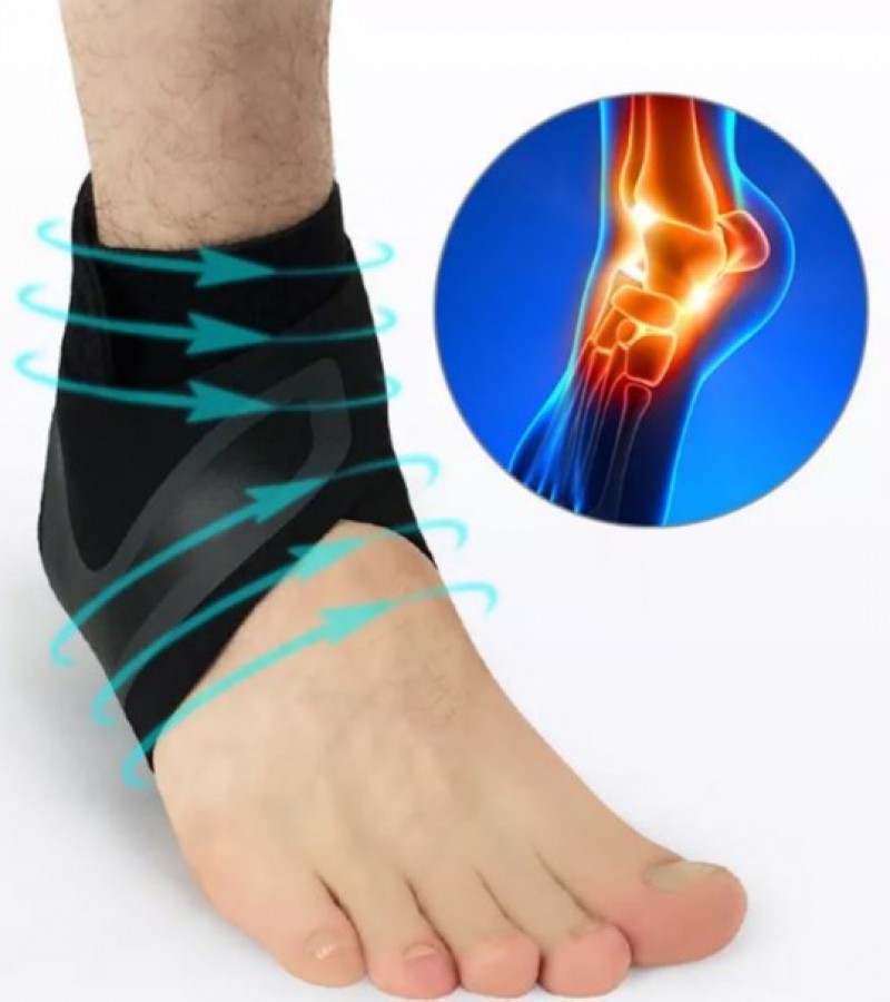 Adjustable Foot Ankle Support Belt Foot Injury Pain Wrap Strap Safety Protector Foot - Large