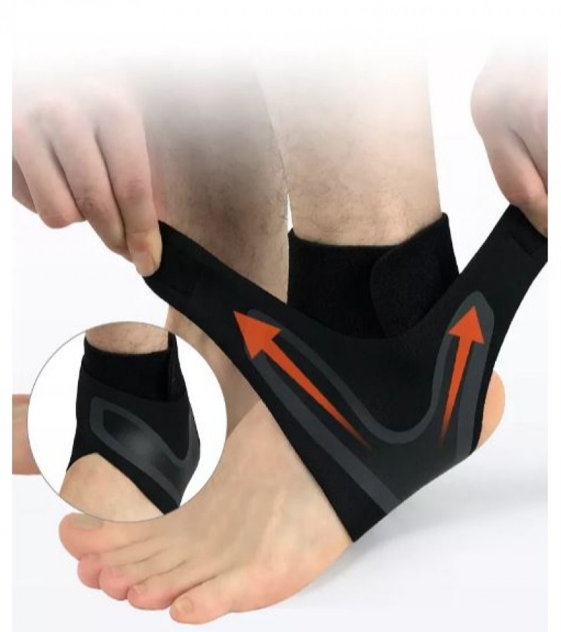 Adjustable Foot Ankle Support Belt Foot Injury Pain Wrap Strap Safety Protector Foot - Medium