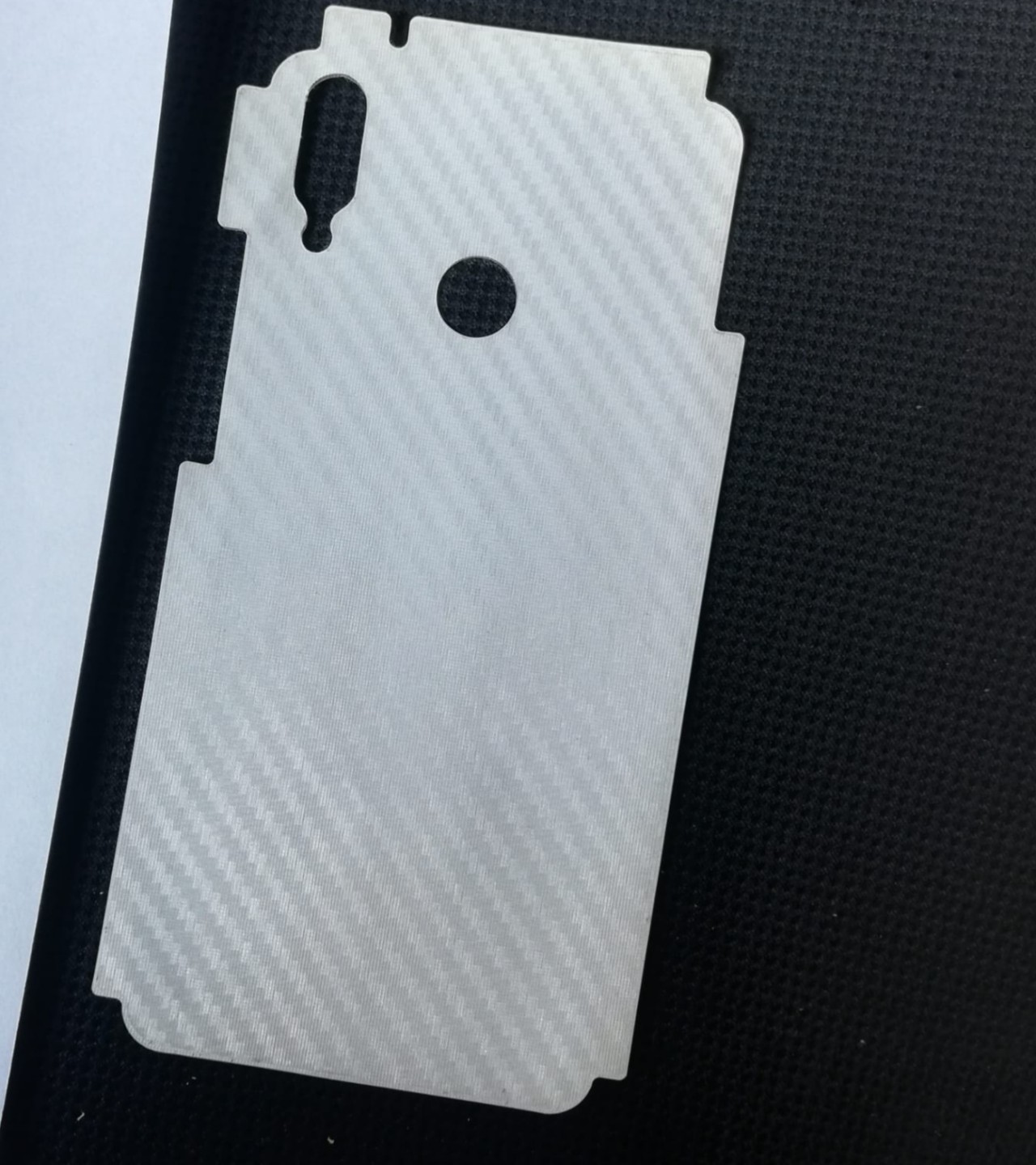 Huawei Y9 2019-Carbon Fiber Matte sheet for phones rare protection - textured designed