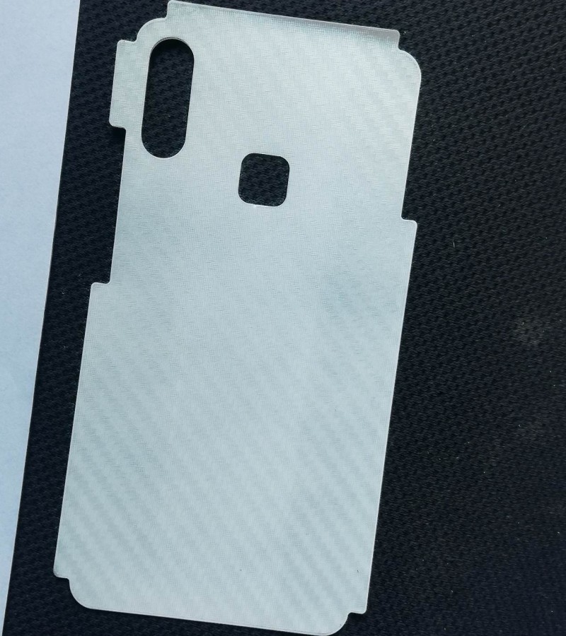 Infinix Hot 7 Pro-Carbon Fiber Matte sheet for phones rare protection - rare guard - textured design