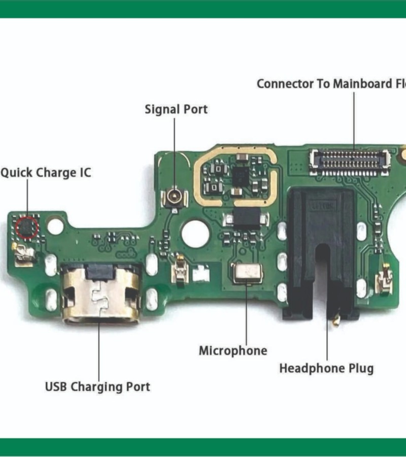 Infinix Hot 8 - X650 - Charging Port Board Flex - USB Dock Charger Port Charging Port - Plug Headphone Audio Jack Microphone MIC Replacement  - 0350