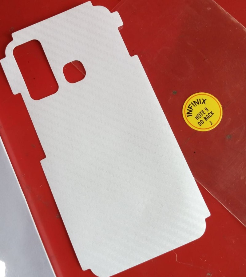 Infinix Hot 9-Carbon Fiber Matte sheet for phones rare protection - rare guard - textured design