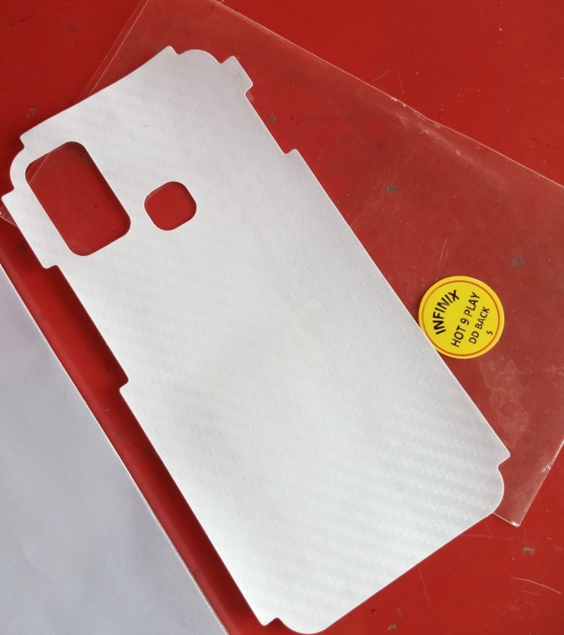 Infinix Hot 9 Play-Carbon Fiber Matte sheet for phones rare protection - rare guard - textured design