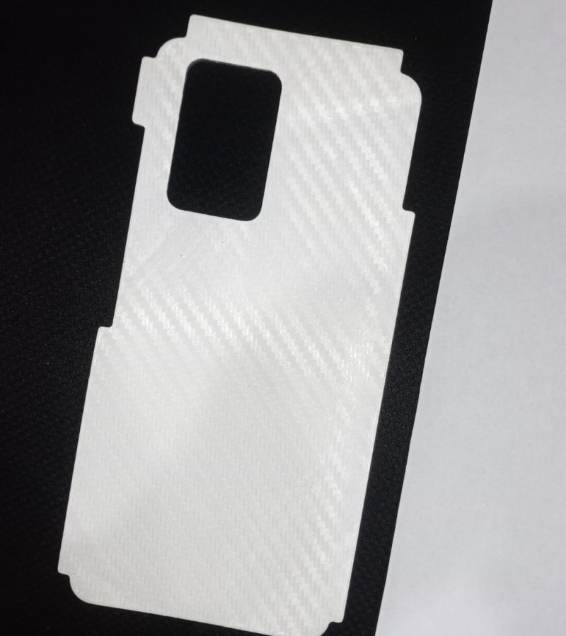 Infinix  Note 10 Pro-Carbon Fiber Matte sheet for phones rare protection - rare guard - textured design