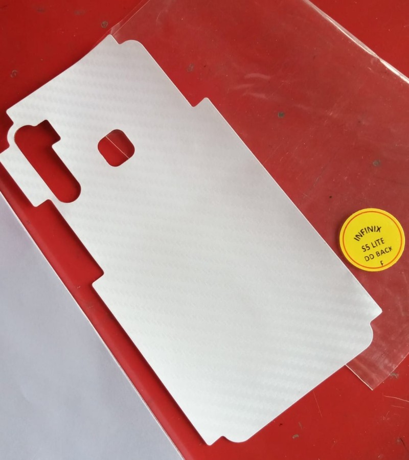 Infinix S5 Lite-Carbon Fiber Matte sheet for phones rare protection - rare guard - textured design