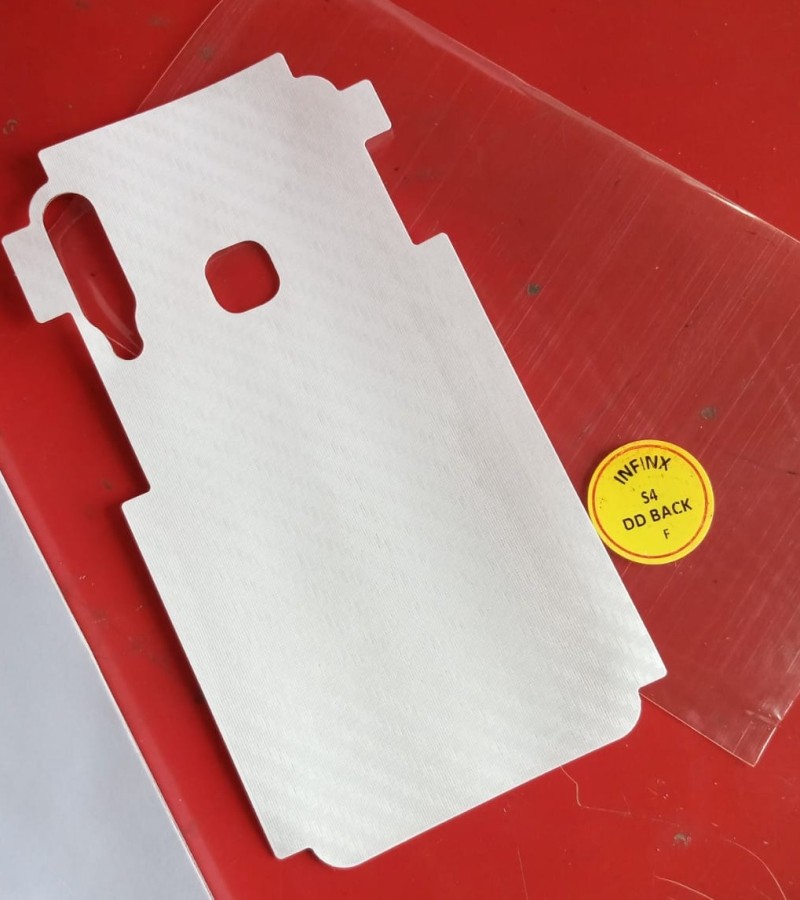 Infinix Smart 4-Carbon Fiber Matte sheet for phones rare protection - rare guard - textured design