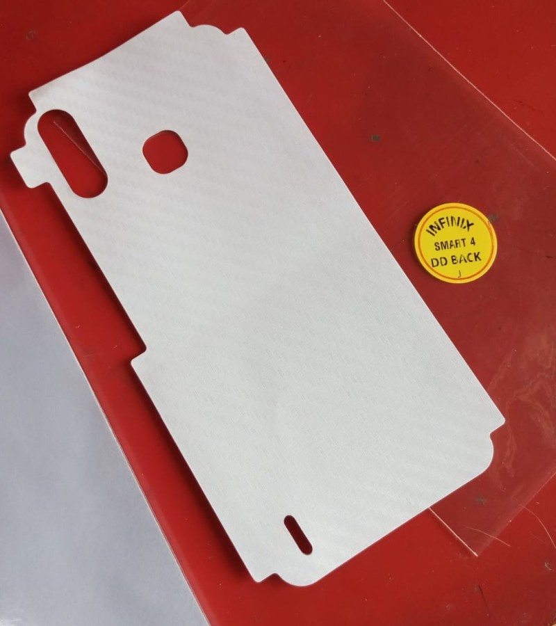 Infinix Smart 4-Carbon Fiber Matte sheet for phones rare protection - rare guard - textured design