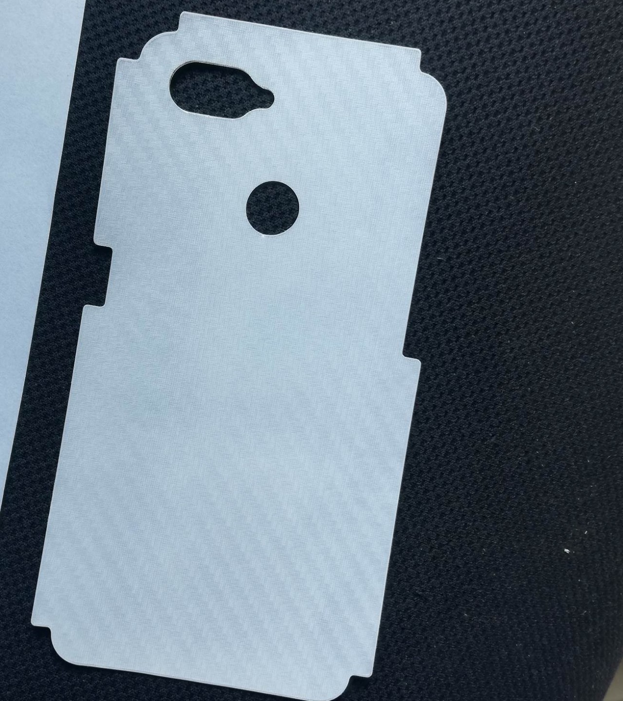 Oppo A1k-Carbon Fiber Matte sheet for phones rare protection - rare guard - textured design