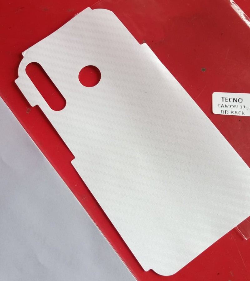 Tecno Camon 12-Carbon Fiber Matte sheet for phones rare protection - rare guard - textured design
