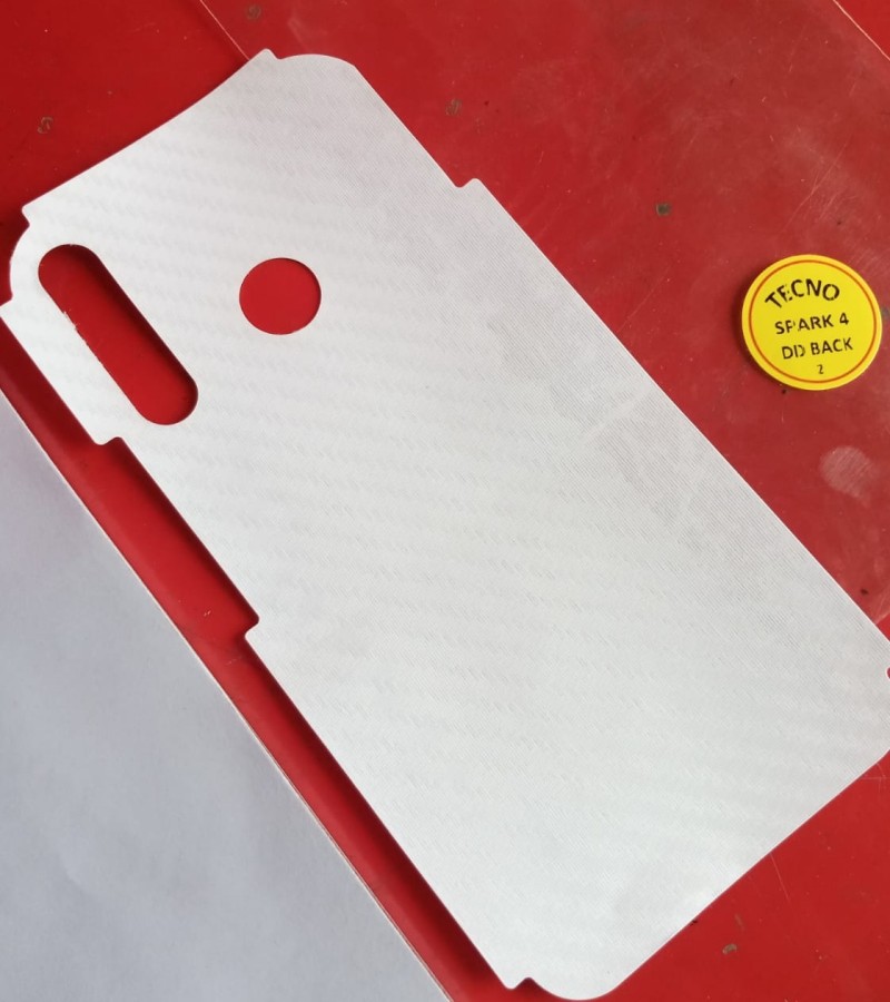 Tecno Spark 4-Carbon Fiber Matte sheet for phones rare protection - rare guard - textured design