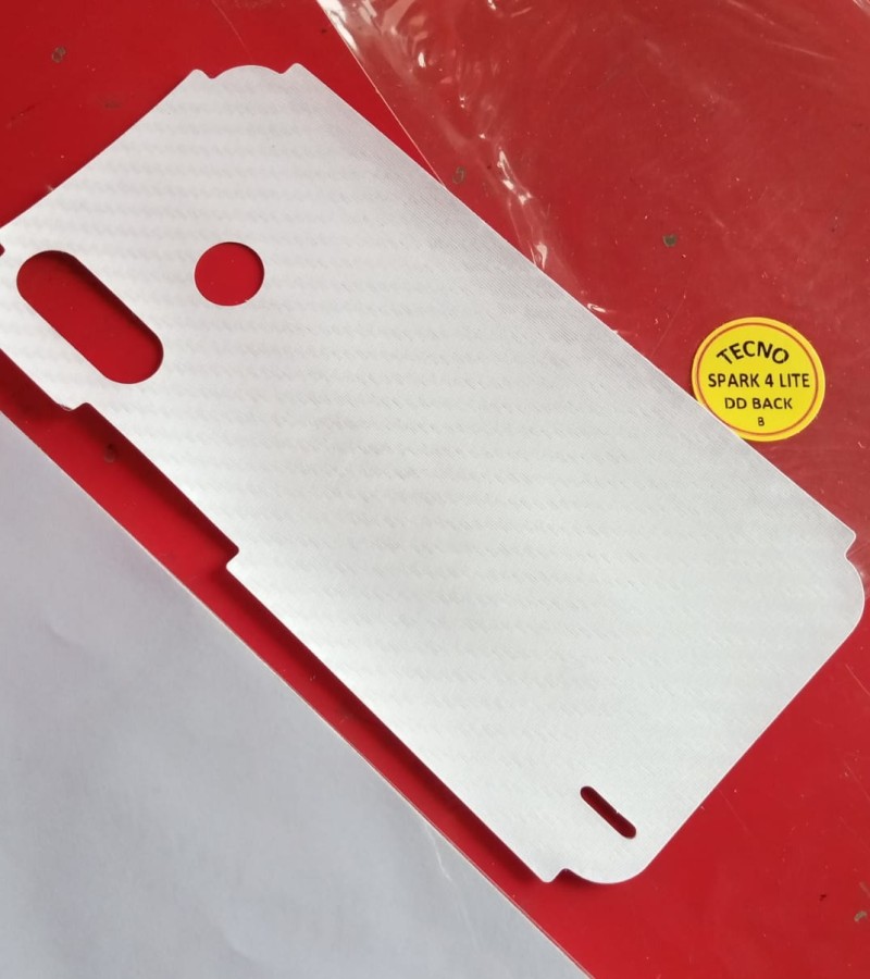 Tecno Spark 4 Lite-Carbon Fiber Matte sheet for phones rare protection - rare guard - textured design