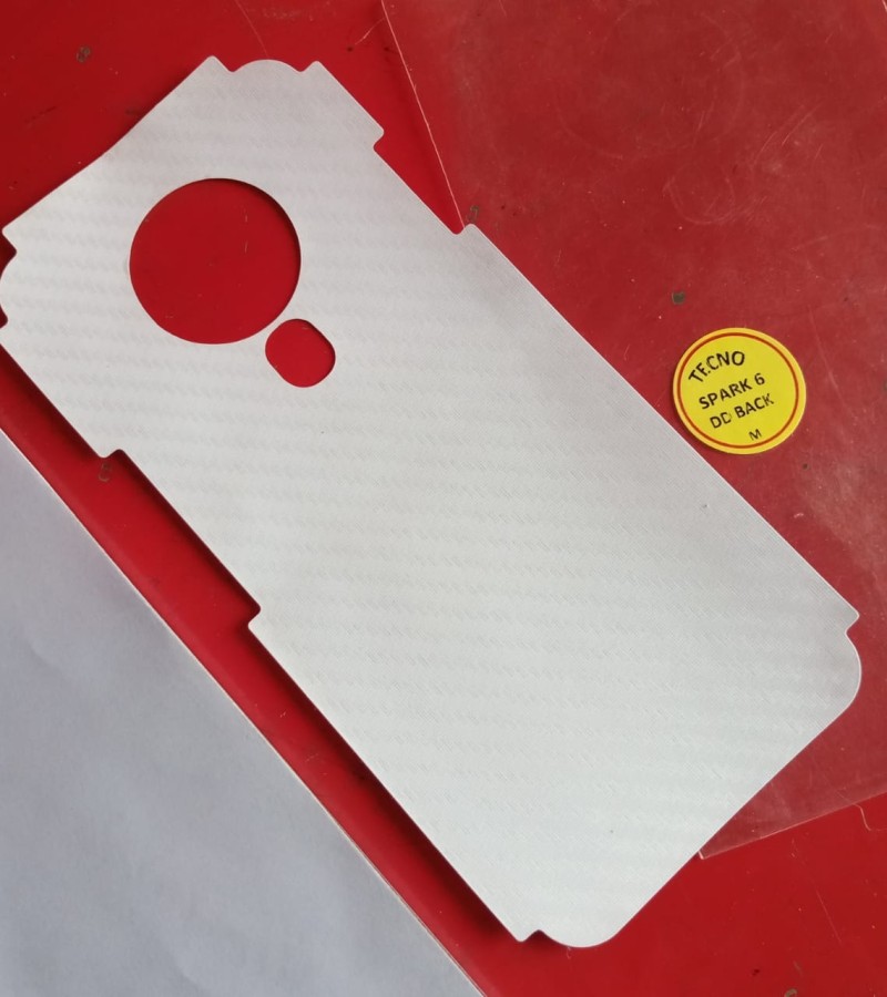 Tecno Spark 6-Carbon Fiber Matte sheet for phones rare protection - rare guard - textured design
