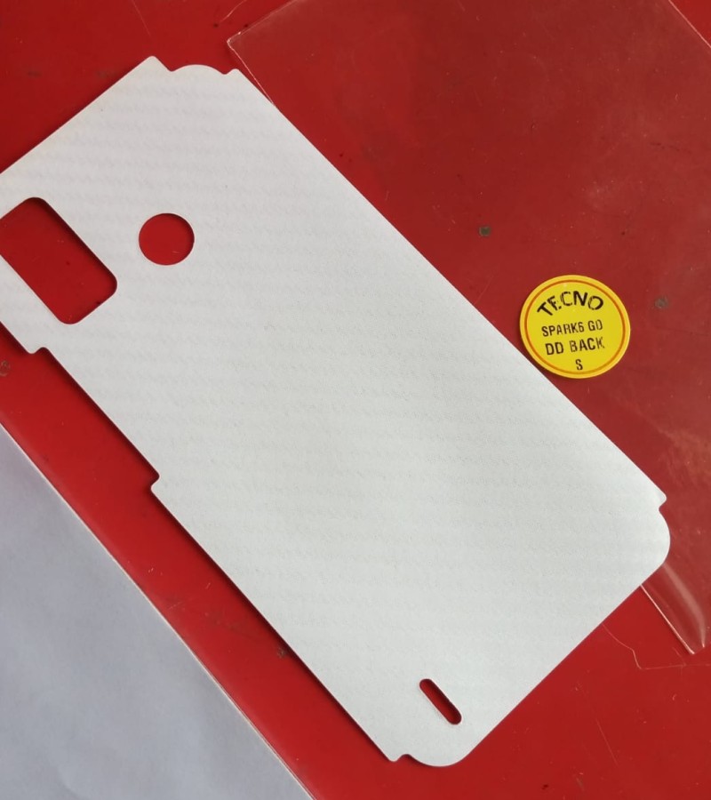 Tecno Spark 6 Go-Carbon Fiber Matte sheet for phones rare protection - rare guard - textured design