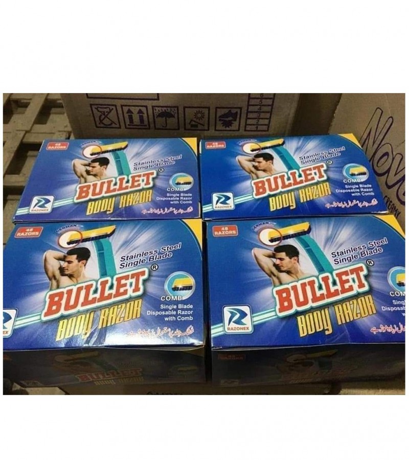 Bullet Body Razor Pack of 12 Pcs For Men & Women Best Hygienic Stainless Single Blade with Combo