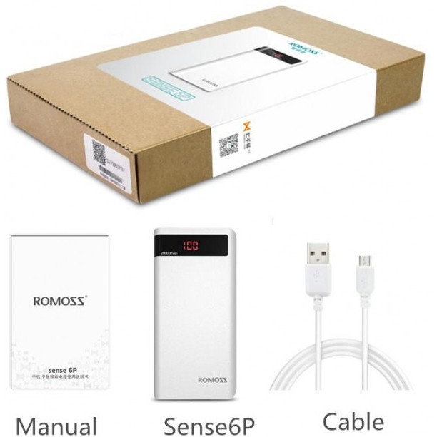 Power Bank 20,000 mAh Power Bank for Smartphones - Romoss Sense 6P
