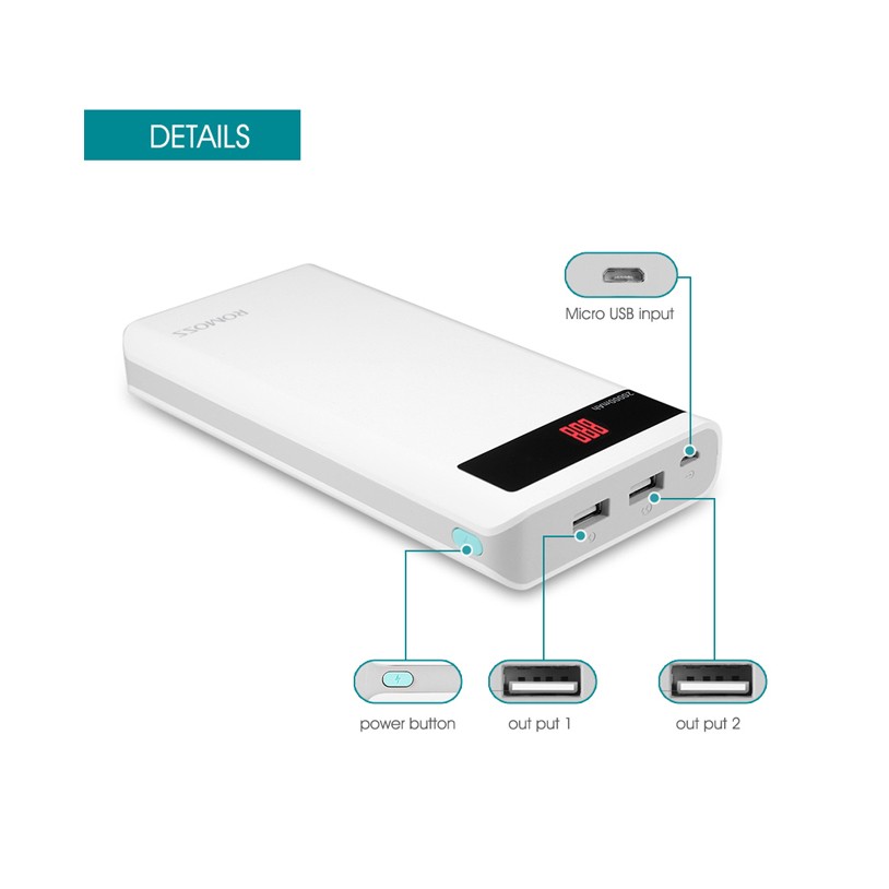 Power Bank 20,000 mAh Power Bank for Smartphones - Romoss Sense 6P