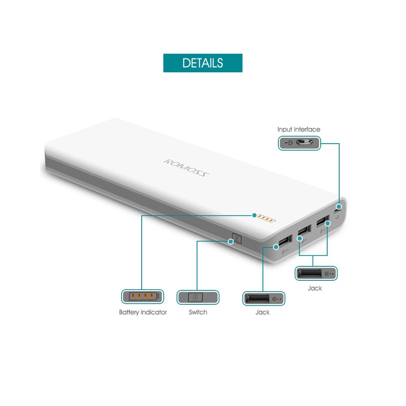 Power Bank Sense 9 by Romoss - Capacity 25000 mAh